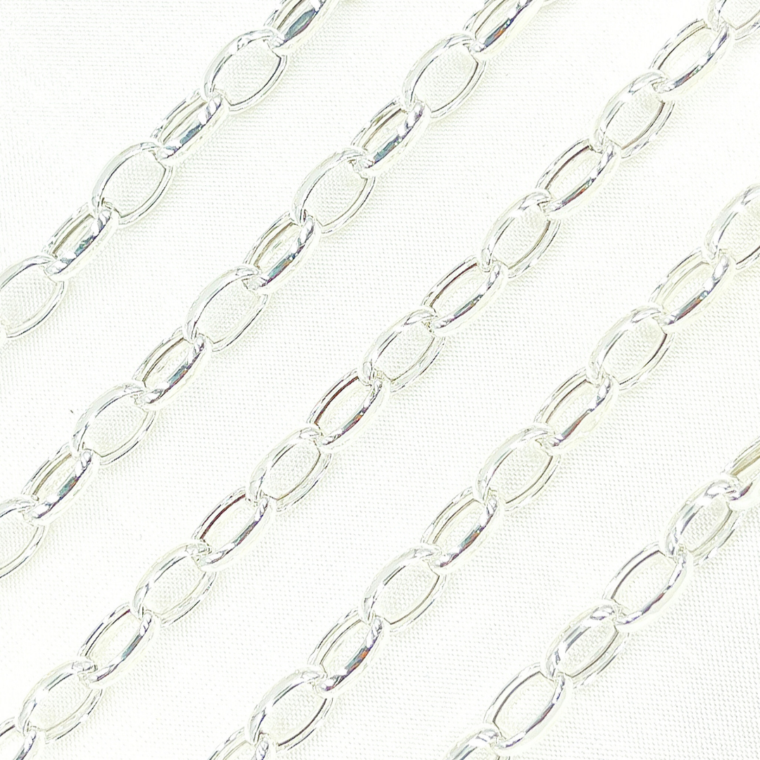 Silver Oval Link Chain.