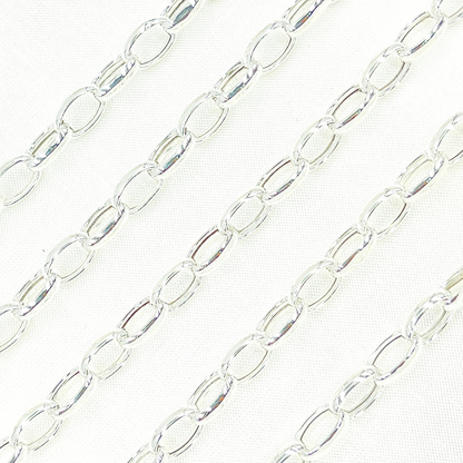 Silver Oval Link Chain.