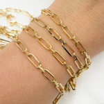 Load image into Gallery viewer, Gold Plated 925 Sterling Silver Diamond Cut Paperclip Link Chain