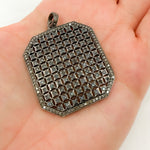 Load image into Gallery viewer, DP158. Diamond Sterling Silver Rectangle Pendant
