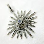 Load image into Gallery viewer, DP065. Diamond Sterling Silver Sun Pendant with Gemstone
