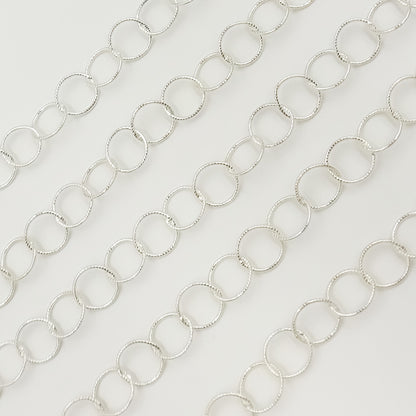 Shop Now Sterling Silver Twisted Round Link Chain