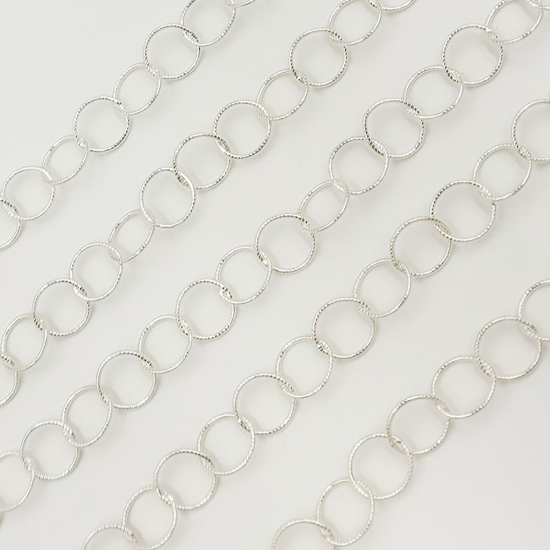 886TWSS. Sterling Silver Twisted Round Link Chain