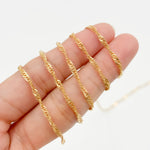 Load image into Gallery viewer, V317GF. 14K Gold Filled Twisted Singapore Unfinished Chain