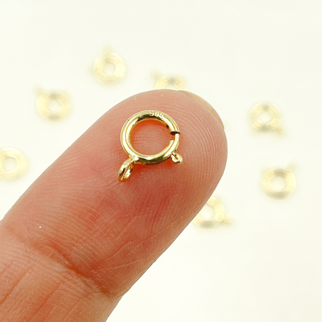 Spring Type Gold Buy Online 14K Solid Gold Spring Ring 6mm Jewelry Clasp