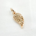 Load image into Gallery viewer, DC894. Diamond Sterling Silver Leaf Charm
