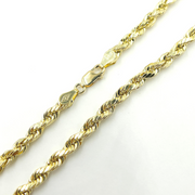 14K Solid Gold Rope Necklace