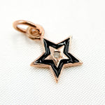 Load image into Gallery viewer, DC146A. Diamond Sterling Silver Star Enamel Charm
