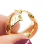 Load image into Gallery viewer, GER94. 14K Solid Gold Smooth Hoop Earrings
