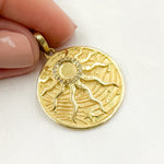 Load image into Gallery viewer, DP659. Diamond Sterling Silver Round Sun Pendant
