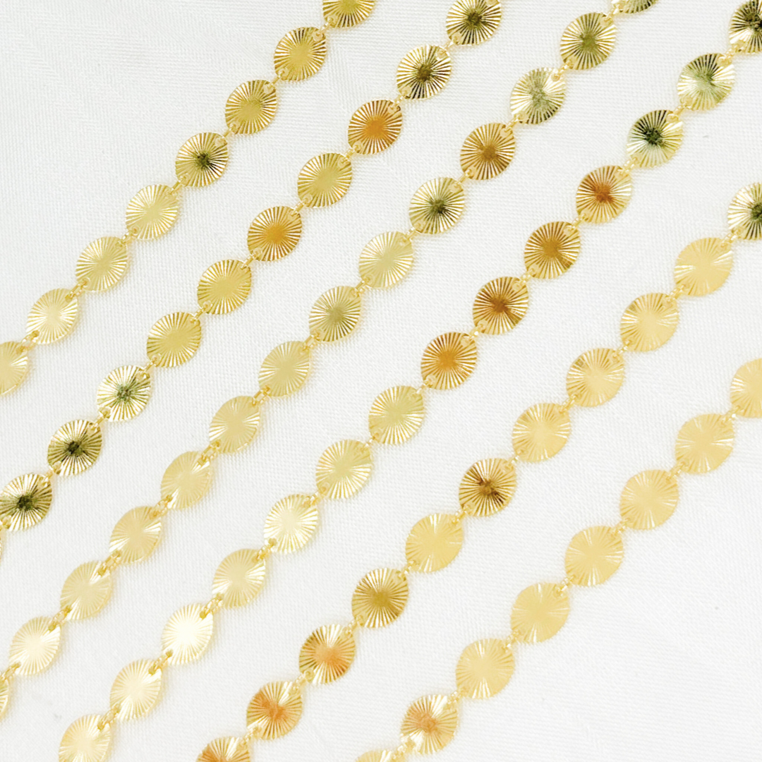 Gold Plated 925 Sterling Silver Textured Oval Chains