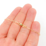 Load image into Gallery viewer, 050FVACLL3 Bracelet. 14k Solid Gold Flat Paperclip Bracelet
