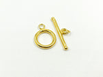 Load image into Gallery viewer, 925 Sterling Silver Gold Plated Toggle Lock 14mm. Toggle2GP
