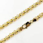 Load image into Gallery viewer, 000HVR0534000. 14K Solid Yellow Gold Round Rolo Hollow Chain Necklace