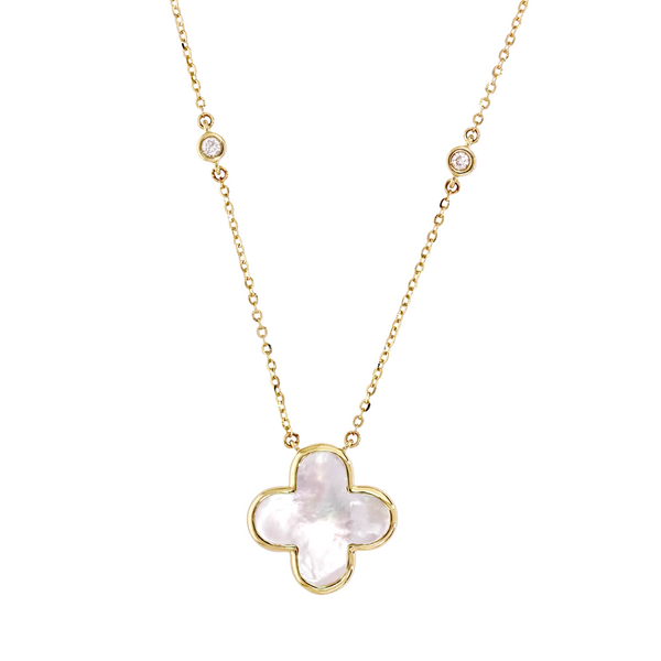14K Solid Gold Diamond and Gemstone Necklace