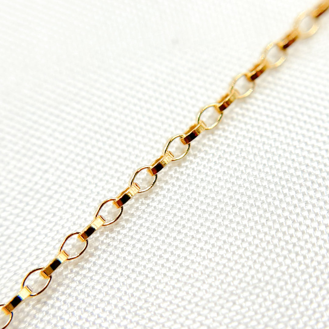 887GF. 14K Gold Filled Oval Rolo Chain