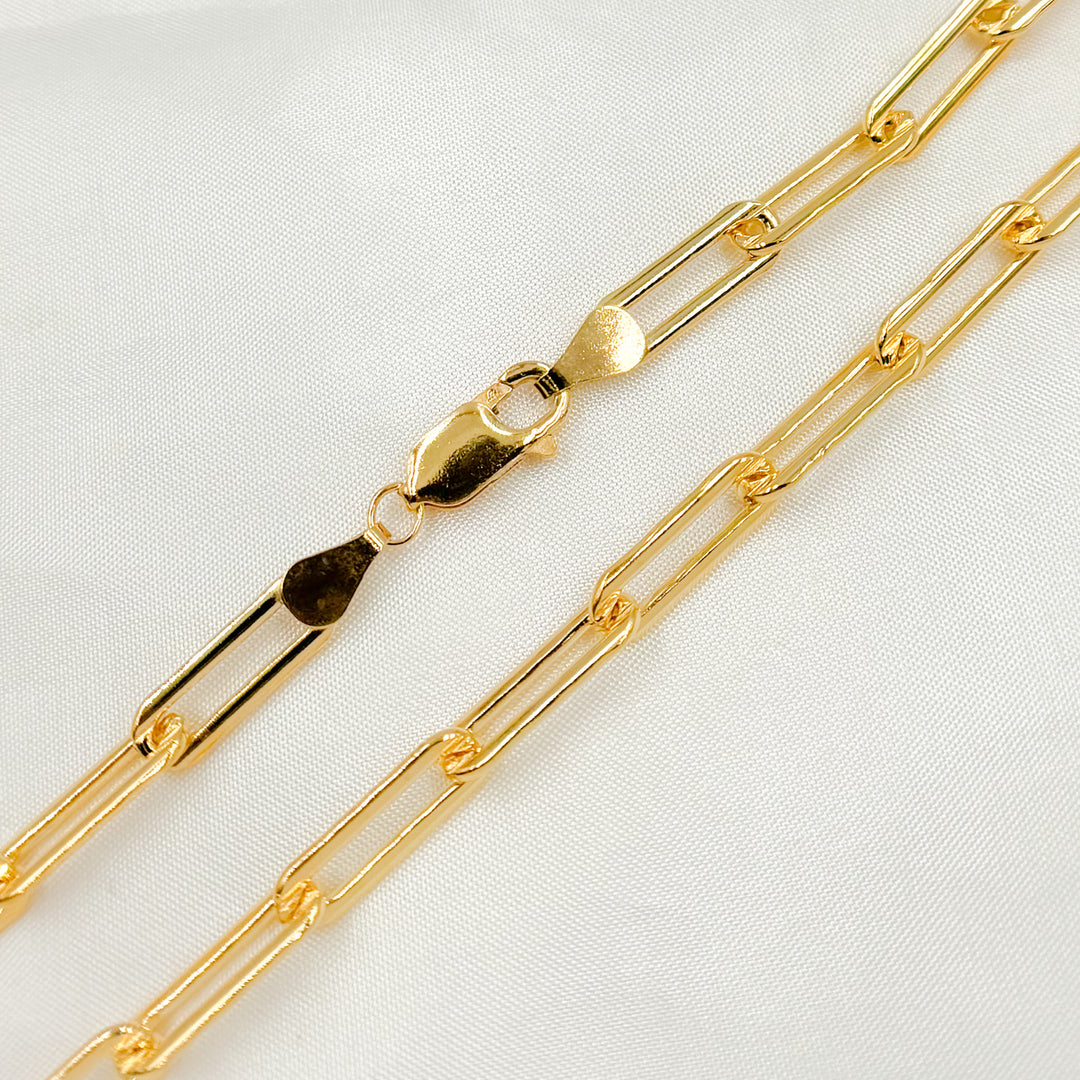 351Necklace. 14K Gold-Filled Smooth Paperclip Finished Necklace