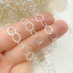 Load image into Gallery viewer, 886FSS. Sterling Silver Flat Round Link Chain

