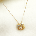 Load image into Gallery viewer, 14k Solid Yellow Gold Cable Link Necklace with Diamonds. PFF32462
