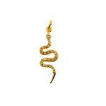 Load image into Gallery viewer, 14K Solid Gold with Diamonds Snake Shape Charm. GDP123
