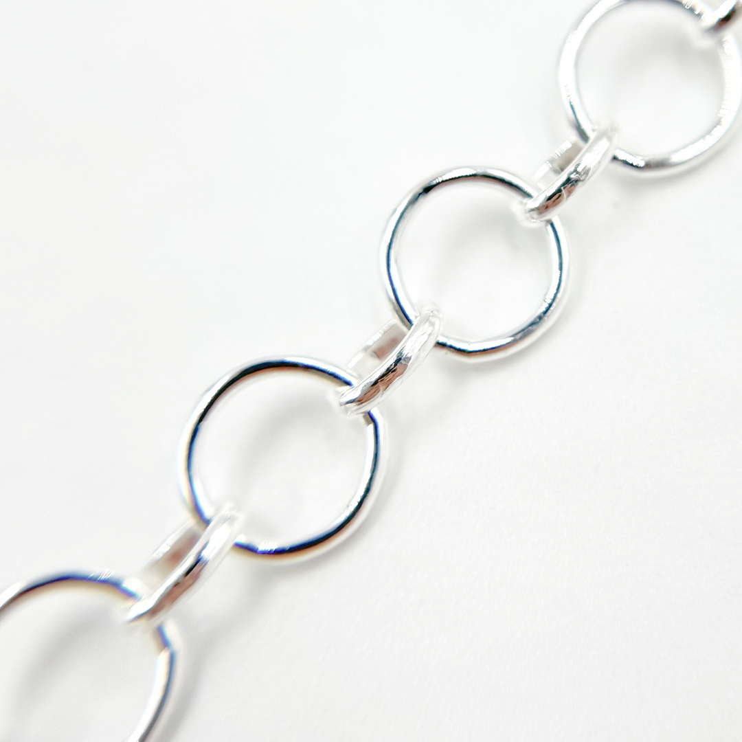 V279SS. Sterling Silver Smooth Round & Oval Link Chain