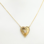 Load image into Gallery viewer, 14K Solid Gold Diamond Heart Necklace. NFE71508
