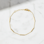 Load image into Gallery viewer, BRSET611. 14k Solid Yellow Gold Bars Link Bracelet