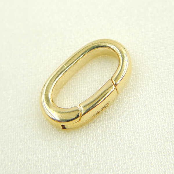 1361-14Y-8X17. 14k solid gold oval clasp 8x17mm