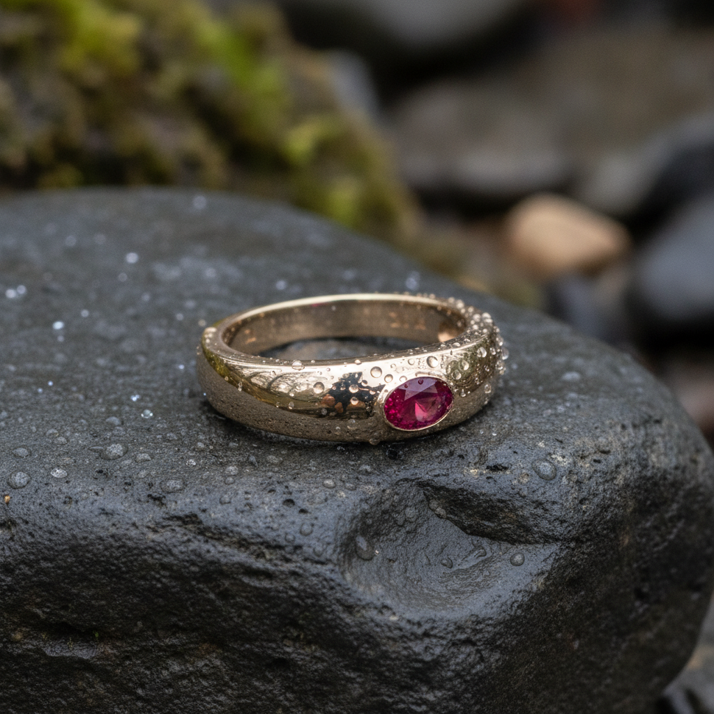 CR97298RU6X4. 14K Solid Gold Statement Ring