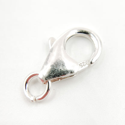 14.6MM White Sterling Silver Trigger Clasp