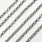 Load image into Gallery viewer, V89BR. Black Rhodium Sterling Silver Rolo Chain

