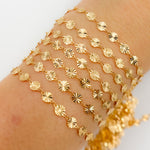 Load image into Gallery viewer, V65DCGF. 14K Gold Filled Diamond Cut Disc Chain