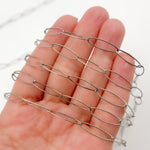 Load image into Gallery viewer, 700TWOX. Oxidized Sterling Silver Twisted Oval Link Chain
