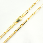 Load image into Gallery viewer, 08014588FD. 14K Solid Gold Paperclip Diamond Cut Chain
