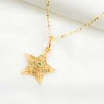 Load image into Gallery viewer, GDP608. 14k Solid Gold Diamond Star Charm