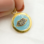 Load image into Gallery viewer, DC043A. Diamond Sterling Silver Round Lips Enamel Charm
