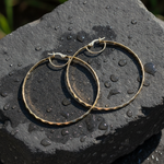 Load image into Gallery viewer, GER106. 14K Gold Twisted Hoop Earrings
