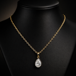 Load image into Gallery viewer, CMJ00405. 14K Solid Gold Drop-Shaped Diamond Charm