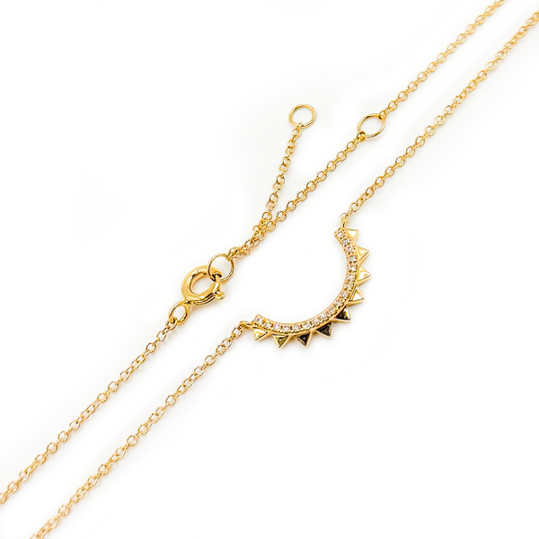 NFA72316. 14K Solid Yellow Gold Diamond Fancy Necklace