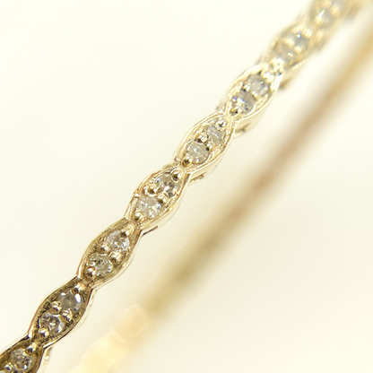 KG102. 14K Solid Gold Diamonds Bangle