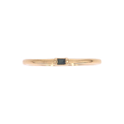RAA01545. 14K Solid Yellow Gold Solo Baguette Ring
