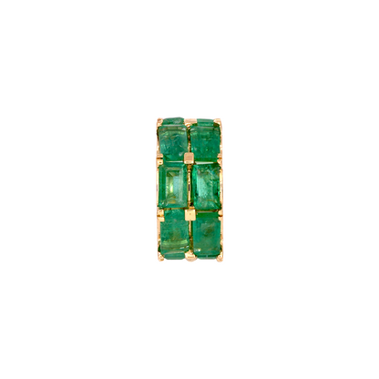 14K Solid Gold Baguette Shape Natural Gemstone