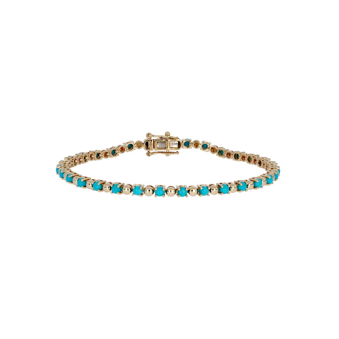 BFZ61262TQ. 14K Solid Gold Turquoise Bracelet