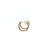 Load image into Gallery viewer, EHE56598. 14K Solid Yellow Gold Diamond Hoop Earrings