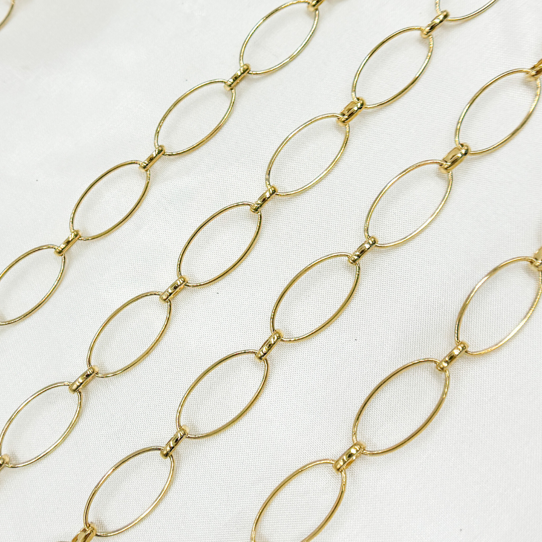 Gold Plated 925 Sterling Silver Oval Link Chains