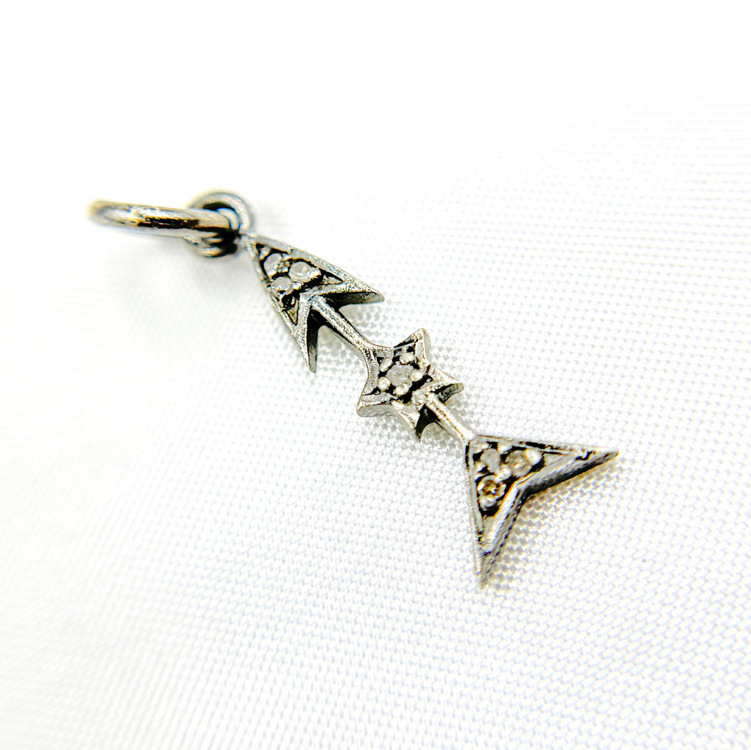 DC200. Diamond Sterling Silver Arrow Charm