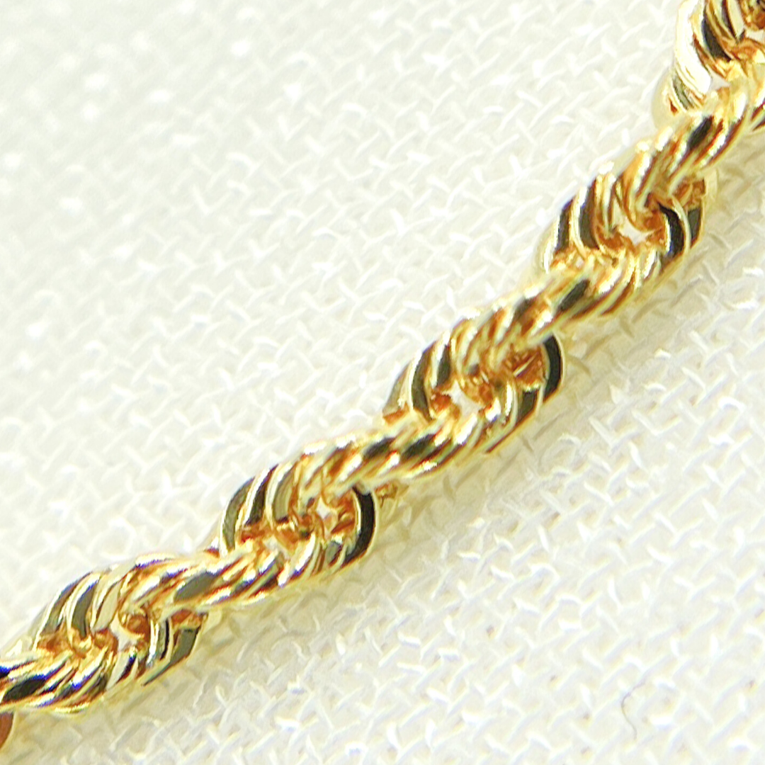 030CRDP0L8L. 14K Solid Yellow Gold Rope Chain