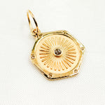 Load image into Gallery viewer, GDP148. 14K Solid Gold Diamond Hexagon Shape Charm
