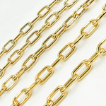 Load image into Gallery viewer, Gold Plated 925 Sterling Silver Smooth Hollow Paperclip