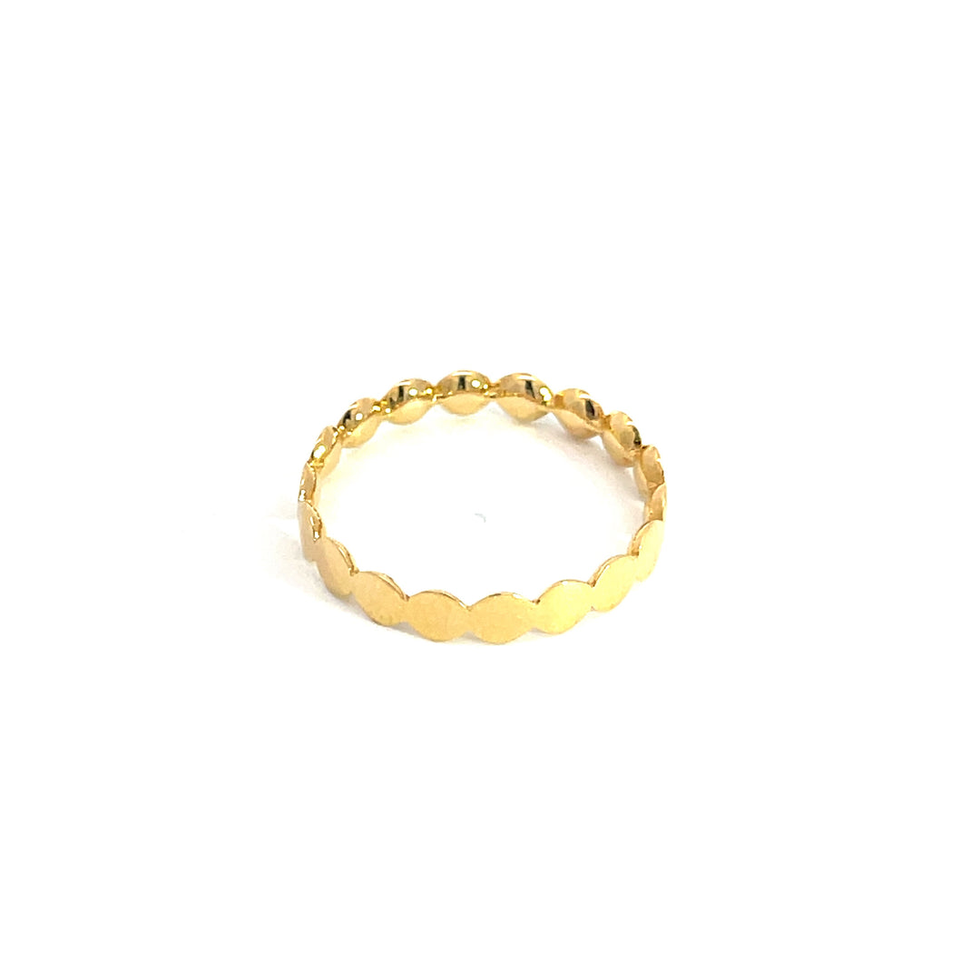 GDR222. 14k Solid Yellow Gold Circles Ring